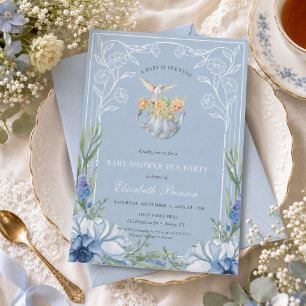 Invitation Un bébé est en train de brasser Tea Party de bébé