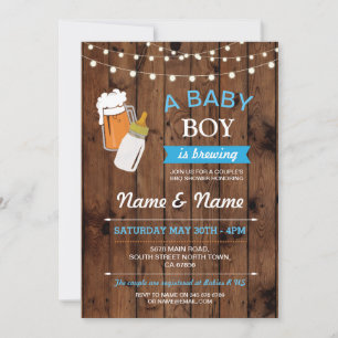 Invitation Un bébé garçon brasse des bières de douche BBBQ In