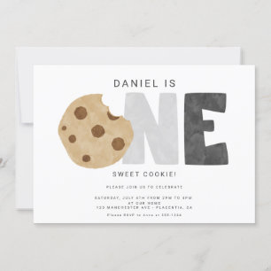 Invitation Un biscuit sucré Lait et biscuits Premier annivers