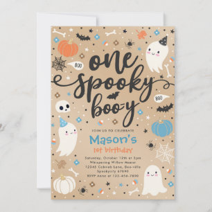 Invitation Un Boo-y mignon Éffrayant Halloween Ghost 1er Anni