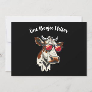 Invitation Un Boujee Heifer Funny Cow Vintage Retro