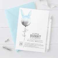 Un Boulon Bleu Bunny Élégant Baby shower Printemps