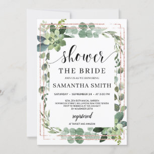 Invitation Un brunch boho tendance succulent et fleuri