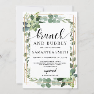 Invitation Un brunch boho tendance succulent et fleuri