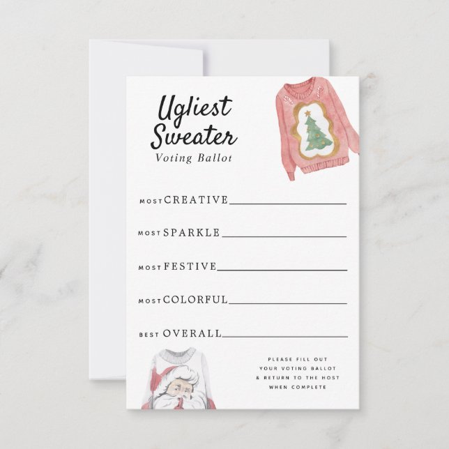 Invitation Un bulletin de vote affreux et sueur (Devant)