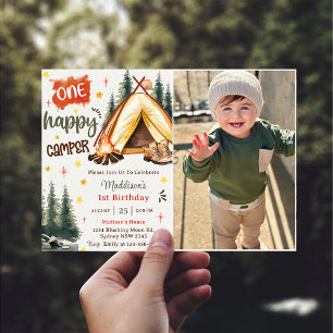 Invitation Un Camper heureux 1er Anniversaire Photo