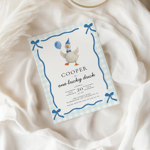 Invitation Un canard chanceux 1er anniversaire