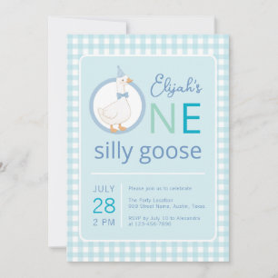 Invitation Un Casquette du parti Silly Goose Blue Boy Premier
