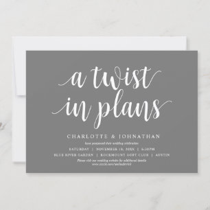 Invitation Un changement de plans, Mariage Changer la date