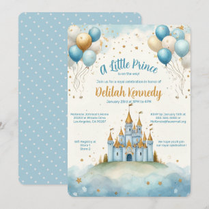 Invitation Un château de Little Prince et un Baby shower de b