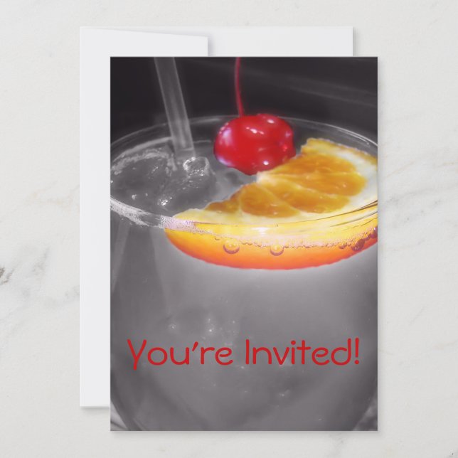 Invitation Un cocktail de bonne heure (Devant)