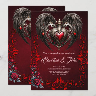 Invitation Un coeur gothique étonnant