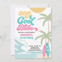 Un Cool Babe Retro Surf 1er fête d'anniversaire
