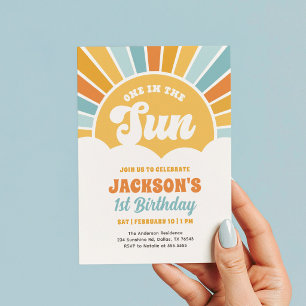 Invitation Un dans la Sunshine 1er anniversaire
