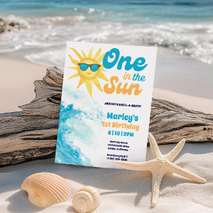 Invitation Un Dans Le Soleil ☀️ Bébé de plage 1er Anniversair