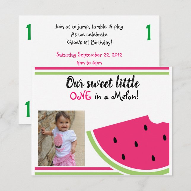 Invitation UN dans un MELON (Devant / Derrière)