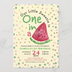 Invitation Un Dans Un Melon Watermelon Fête D'Anniversaire