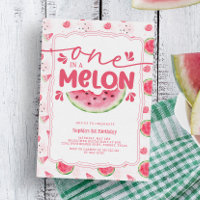 Un dans une pastèque rose melon 1er anniversaire