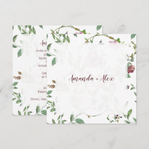 Invitation Un décor floral romantique et joyeux