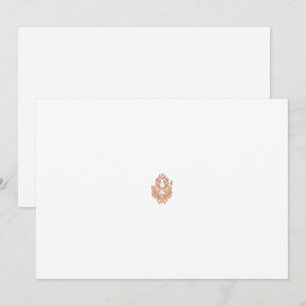 Invitation Un design symétrique avec mot géométrique marron