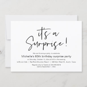 Invitation Un dîner d'anniversaire surprenant