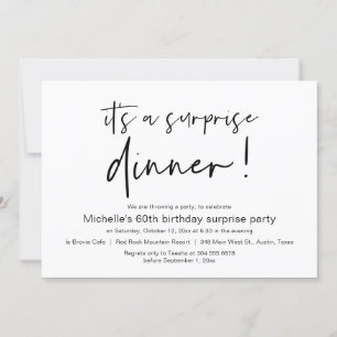 Invitation Un dîner d'anniversaire surprenant