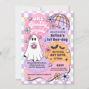 Invitation Un Éffrayant Ghoul Halloween Ghost 1er anniversair