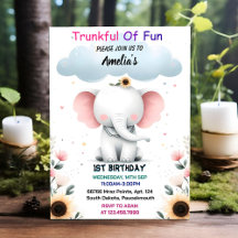 Un éléphant blanc bois Anniversaire 1er anniversai