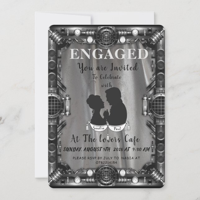 Invitation Un Engagement STEAMPUNK (Devant)