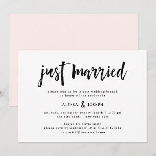Invitation Un esprit moderne Juste Marié Post Mariage Brunc