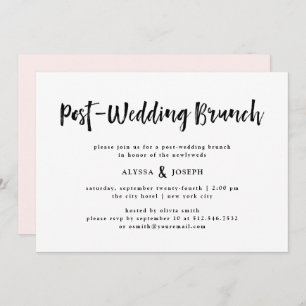 Invitation Un esprit moderne Mariage de poste Brunch noir e
