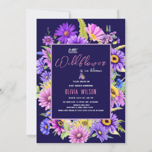Invitation Un fleur sauvage rose vif et violet est en route #
