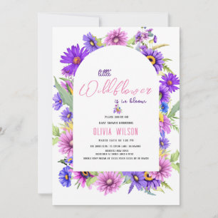 Invitation Un fleur sauvage rose vif et violet est en route #