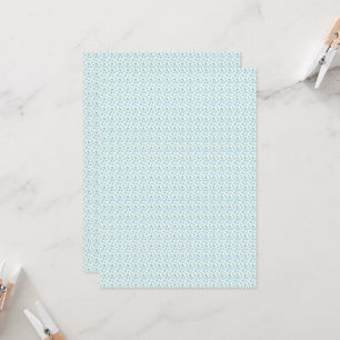 Invitation un fond blanc avec des fleurs bleues et des feuill