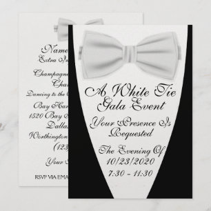 Invitation Un gala de Cravate blanche