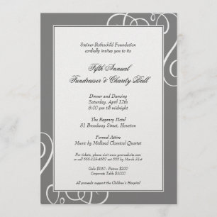 Invitation Un gala de gala en forme de tourbillon enchanté en