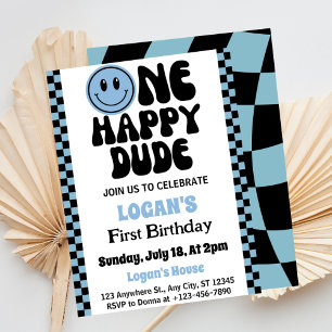 Invitation Un garçon heureux 1er anniversaire