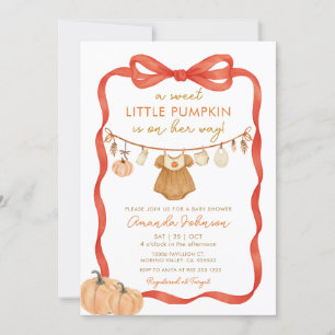 Invitation Un gentil petit Citrouille est sur le chemin Baby 