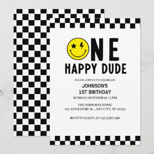 Invitation Un heureux Dude premier anniversaire