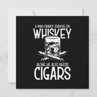 Invitation Un homme qui aime le whisky et le cigare