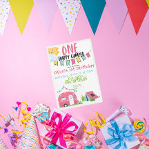 Un joli anniversaire de fille de camper