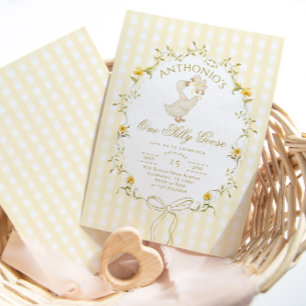 Invitation Un joyeux anniversaire d'oie neutre 1ère année
