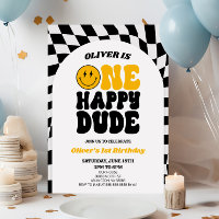 Un joyeux Dude Retro Arch 1er anniversaire fête