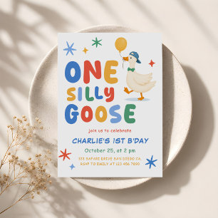 Invitation Un Joyeux Fou Canard Enfants Premier Anniversaire