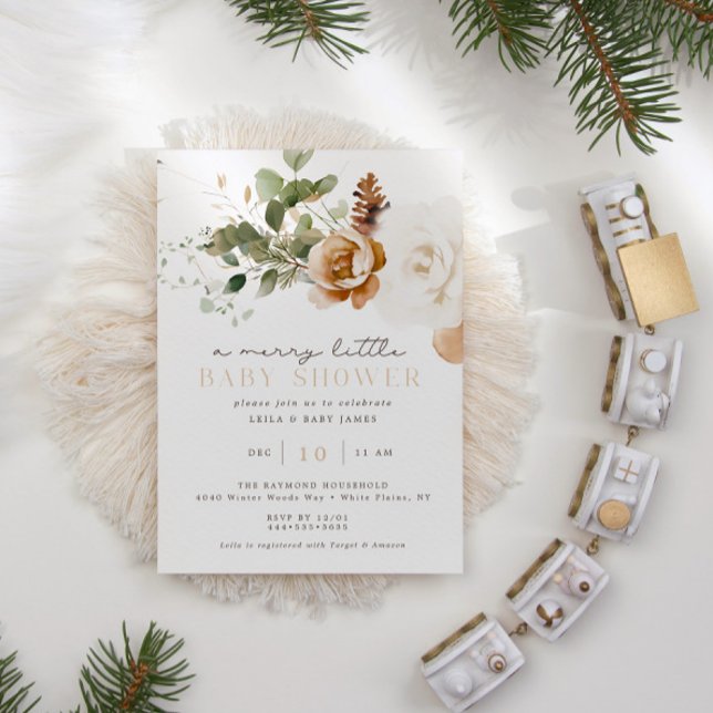 Invitation Un joyeux petit Baby shower d'hiver de Noël (Créateur téléchargé)