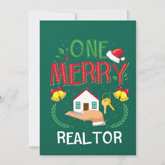 Invitation Un joyeux Réalisateur Immobilier Vilain Noël (Devant)