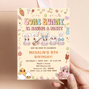 Invitation Un Lapin Fait Une Fête D'anniversaire