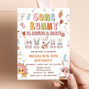 Invitation Un Lapin Fait Une Fête D'anniversaire