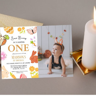 Invitation Un Lapin Tourne Un Lapin 1Er Anniversaire Fête