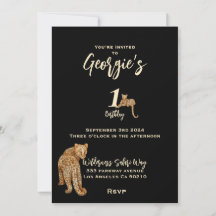 Un léopards de safari sauvage, anniversaire Invita